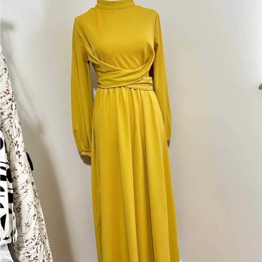 Elegant Mustard Yellow Dress